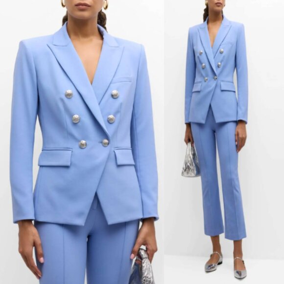 NWT Veronica Beard Miller Blazer Dickey Jacket In Hydrangea Double Breasted Sz 2 - Picture 1 of 9